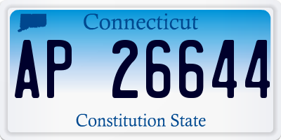 CT license plate AP26644