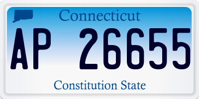 CT license plate AP26655