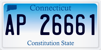 CT license plate AP26661