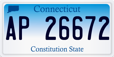 CT license plate AP26672