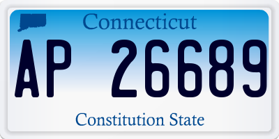 CT license plate AP26689