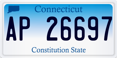 CT license plate AP26697