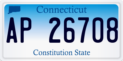 CT license plate AP26708