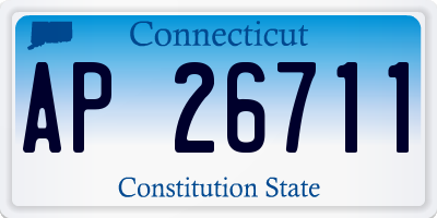 CT license plate AP26711