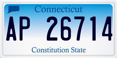 CT license plate AP26714