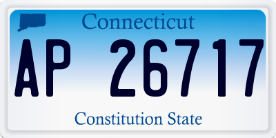 CT license plate AP26717