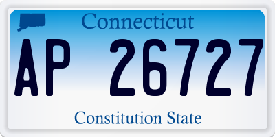 CT license plate AP26727