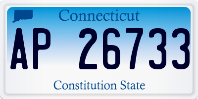 CT license plate AP26733