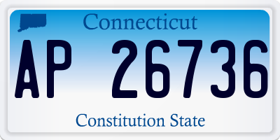 CT license plate AP26736