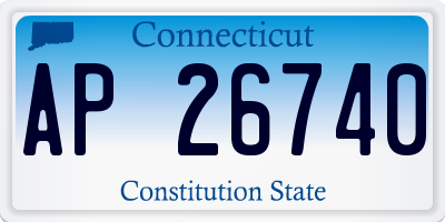 CT license plate AP26740