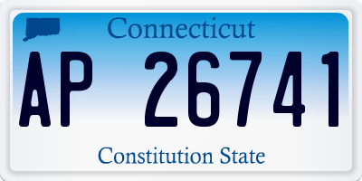 CT license plate AP26741