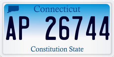 CT license plate AP26744