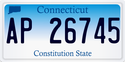 CT license plate AP26745