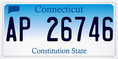 CT license plate AP26746