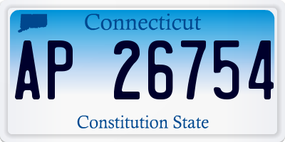 CT license plate AP26754