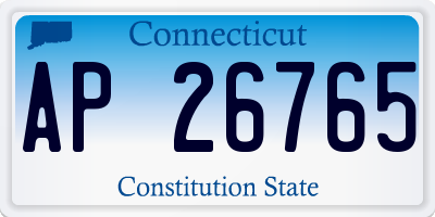 CT license plate AP26765
