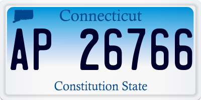 CT license plate AP26766