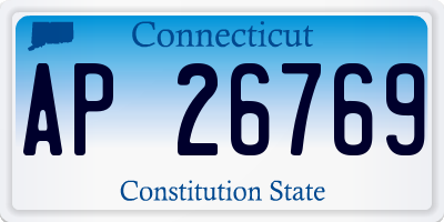 CT license plate AP26769