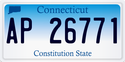 CT license plate AP26771
