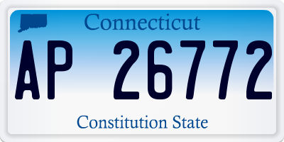 CT license plate AP26772