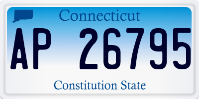 CT license plate AP26795