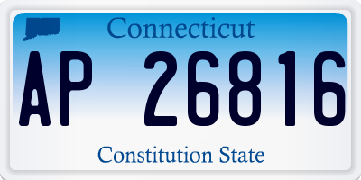 CT license plate AP26816