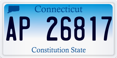 CT license plate AP26817