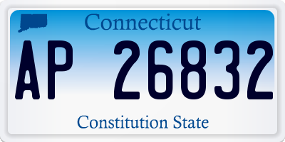 CT license plate AP26832