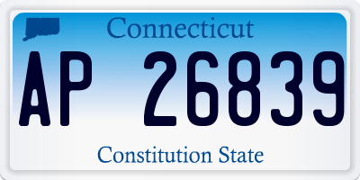 CT license plate AP26839
