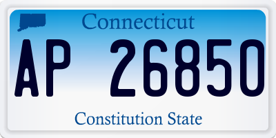 CT license plate AP26850