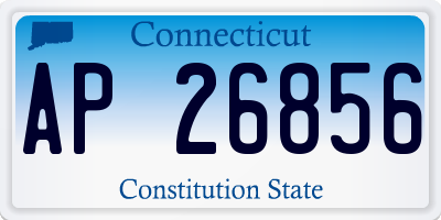 CT license plate AP26856