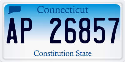 CT license plate AP26857