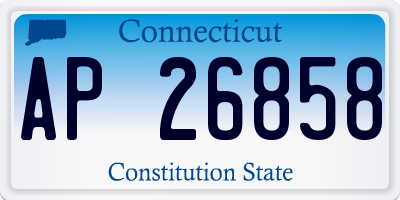 CT license plate AP26858