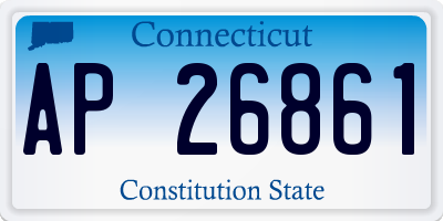 CT license plate AP26861