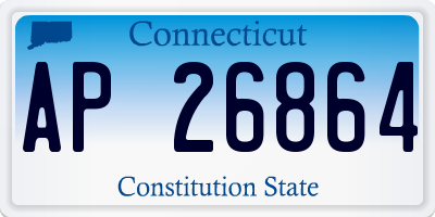 CT license plate AP26864