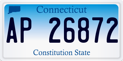 CT license plate AP26872