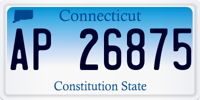 CT license plate AP26875