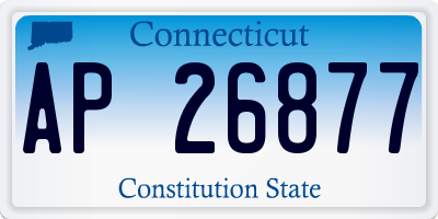 CT license plate AP26877