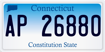 CT license plate AP26880