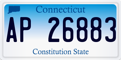 CT license plate AP26883
