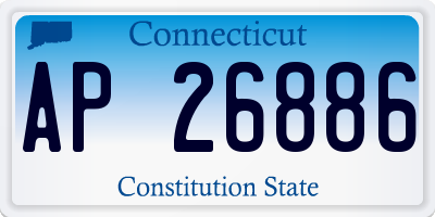 CT license plate AP26886