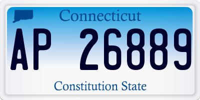 CT license plate AP26889