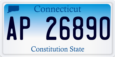 CT license plate AP26890