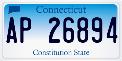 CT license plate AP26894