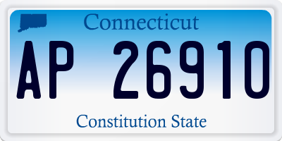 CT license plate AP26910
