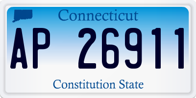 CT license plate AP26911