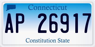 CT license plate AP26917