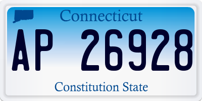 CT license plate AP26928