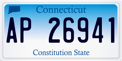 CT license plate AP26941