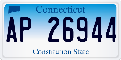CT license plate AP26944